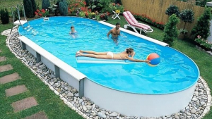 Сборный бассейн Summer Fun 4501010160KB овальный 500х300х150 см